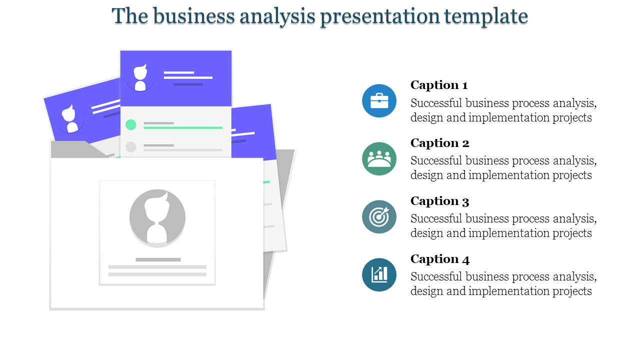 Free - Get Business Analysis Presentation Template-Four Node